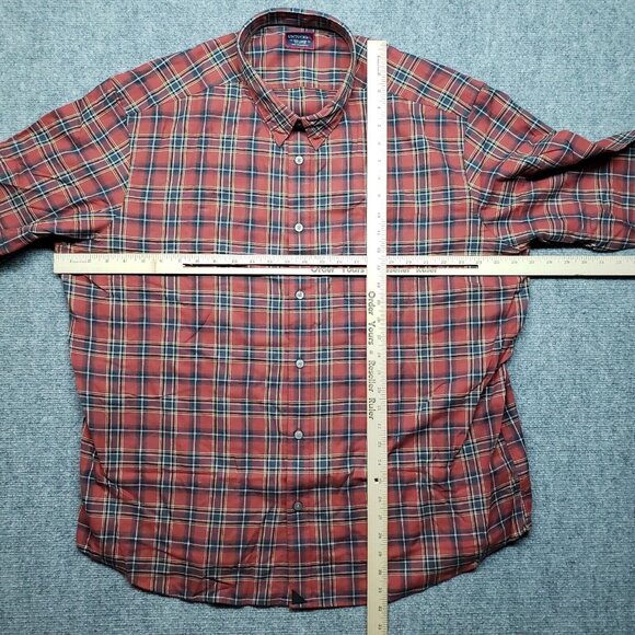 UNTUCKit Catarratto Shirt Mens 3XL Red Plaid Long Sleeve Flannel Button Up New - Picture 7 of 10